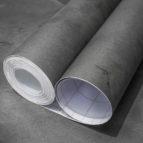 WAPANE Selbstklebende Tapete aus Dunkelgrauem Beton, 40 x 914 cm Zement-Kontaktpapier, Möbelfolie Selbstklebend, 3D-Mattstruktur, Selbstklebend und Entfernbar WAPANE Selbstklebende Tapete aus Dunkelgrauem Beton, 40 x 914 cm Zement-Kontaktpapier, Möbelfolie Selbstklebend, 3D-Mattstruktur, Selbstklebend und Entfernbar von WAPANE