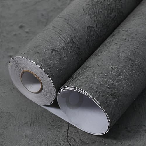 WAPANE Selbstklebende Tapete aus Schwarzgrau Beton, 40 x 457 cm Zement-Kontaktpapier, Möbelfolie Selbstklebend, 3D-Mattstruktur, Selbstklebend und Entfernbar WAPANE Selbstklebende Tapete aus Schwarzgrau Beton, 40 x 457 cm Zement-Kontaktpapier, Möbelfolie Selbstklebend, 3D-Mattstruktur, Selbstklebend und Entfernbar von WAPANE