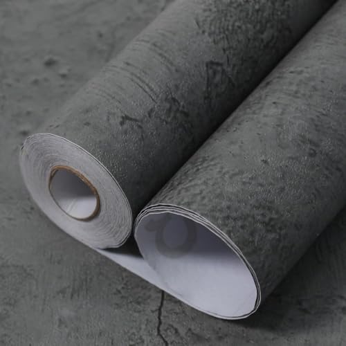 WAPANE Selbstklebende Tapete aus Schwarzgrau Beton, 40 x 914 cm Zement-Kontaktpapier, Möbelfolie Selbstklebend, 3D-Mattstruktur, Selbstklebend und Entfernbar WAPANE Selbstklebende Tapete aus Schwarzgrau Beton, 40 x 914 cm Zement-Kontaktpapier, Möbelfolie Selbstklebend, 3D-Mattstruktur, Selbstklebend und Entfernbar von WAPANE