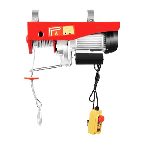 1600W Elektrische Seilwinde Seilheber, Elektrischer Flaschenzug, Hubgeschwindigkeit 6/12 m/Minute, Tragkraft 1000 kg, Schutzart IP40 für Fabriken, Werkstätten und Haushalte von WAPHOERTE