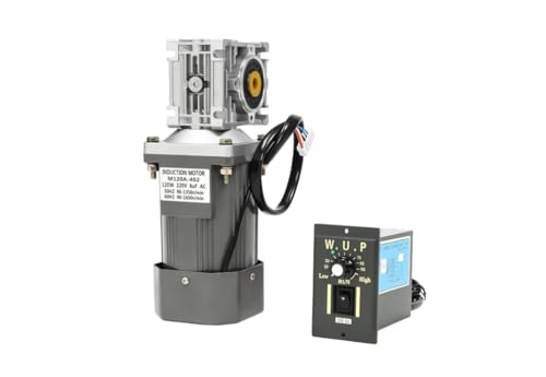 220 V 120 W Elektrischer Schneckengetriebe Motor mit Regler Einphasiger Asynchroner Wechselstrom-Getriebemotor, Einstellbare Drehzahl, Drehzahlregler Gear Motor 1: 80(80K) von WAPHOERTE