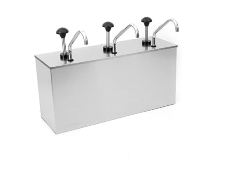 3×4L Pumpgesteuerter Soßenspender mit Pumpgesteuertem Dosierspender, Senf und Ketchupspender, Geeignet zur Verteilung von Sojasoße, Öl, Essig und anderen Saucen von WAPHOERTE
