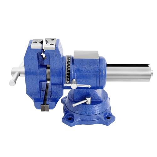 4-Zoll multifunktionaler Schraubstock 360° Drehbarer Tischschraubstock, Spannweite 100 mm für Flachschleifer und Fräsmaschinen von WAPHOERTE