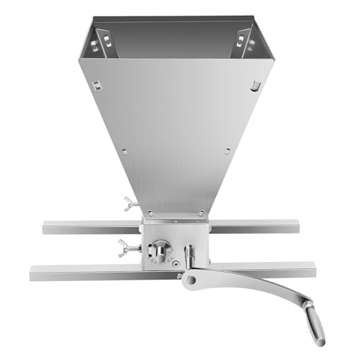 4L Manuelle Getreidebrecher Malzmühle mit 2 Stäben für das Mahlen von Gerste, Weizen und anderen Körnern eine Getreidemühle und Brecher von WAPHOERTE
