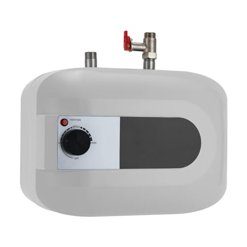 6L-Durchlauferhitzer 220V 1500W Untertischboiler, Temperatur Einstellbar von 30-65°C für Waschbecken, Untertischgerät in Küchen, Weiß von WAPHOERTE
