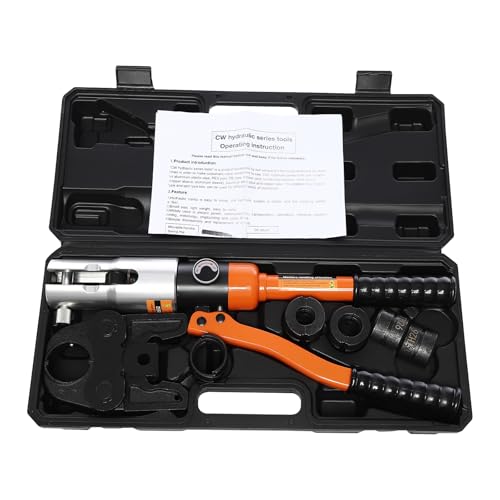 Hydraulische Presszange 10T Rohrpresszange, Hydraulisches Press-Set mit 1 Schmetterlingsform und 4 TH-Formen für Pressen von Aluminium-Kunststoff-Rohren, PEX-Rohren und PB-Rohren von WAPHOERTE