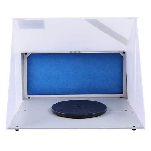 Sprühmaschine Absaugeinrichtung, Airbrush-Absauganlage - Abluftmenge 4 m³/min, Airbrush-Kompressor-Set mit Lackierkabine und Drehteller, geeignet für Airbrush-Malen und Kunstschaffung von WAPHOERTE
