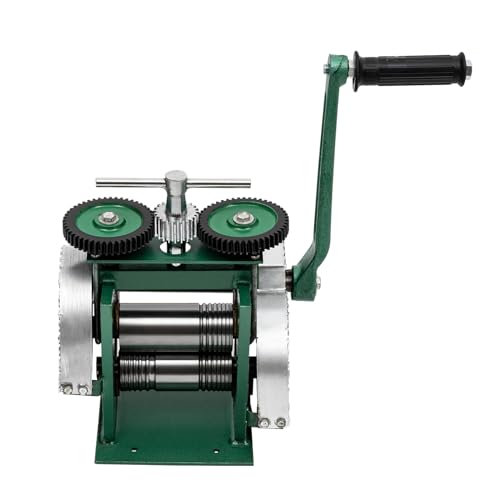 WAPHOERTE 120-mm-Schmuckwalzmaschine Manuelle Kombinierte Walzmaschine, Metall-Schmuckpresse für Verarbeitung von Gold, Silber und Kupfer von WAPHOERTE