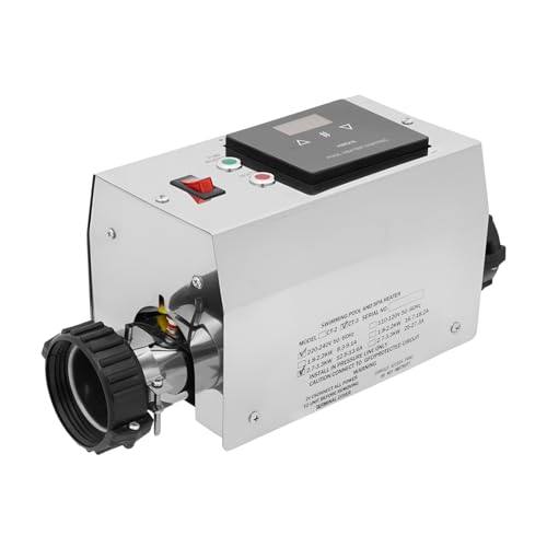 WAPHOERTE 3000W Poolheizung Elektrisch Wärmetauscher Pool-Thermostat, SPA-Temperaturregler, Tauchheizer für Schwimmbäder und SPA-Pools von WAPHOERTE