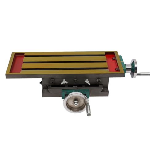 WAPHOERTE Kreuztisch 270 x 125 mm Neu XY-Kreuztisch Frästisch, Bohrtisch mit 4-Wege-Bewegung für Bohrmaschinen, Fräsmaschinen und Werkzeugmaschinen von WAPHOERTE