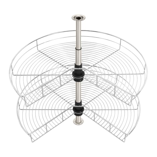 WAPHOERTE Küchen-Eckschrank/Küchenschrank-Drehteller/Verstellbare Küchen-Drehscharniere, Jede Schublade mit Einer Tragkraft von 8 kg, zum Ordnen und Aufbewahren von Küchenutensilien von WAPHOERTE
