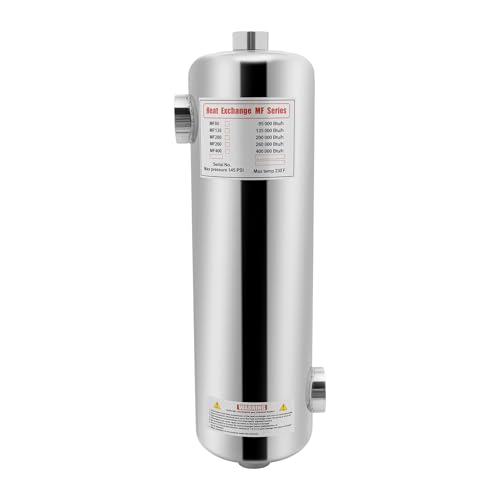 WAPHOERTE Wärmetauscher Edelstahl-Poolwärmetauscher Poolheizung, 60 KW, max. 110 °C Wärmeübertragungsgerät für Pools, Spas und Thermalbäder WAPHOERTE Wärmetauscher Edelstahl-Poolwärmetauscher Poolheizung, 60 KW, max. 110 °C Wärmeübertragungsgerät für Pools, Spas und Thermalbäder von WAPHOERTE