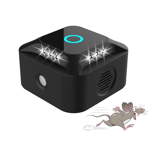 Ultraschall Mäuse und Ratten 360°, 3 Arbeitsmodi Nagetiermäuse Vertreiben Einstecken mit LED-Licht, Ultraschall Mäuseabwehr Mäuse für Nagetiere, Mäuse, Eichhörnchen, Spinnen, Plötze von WARDBES