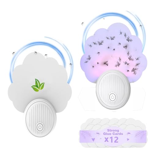 WARDBES Mückenlampe (2 Packungen), Fliegenfalle Innenbereich, Elektrisches Moskitonetz, Elektrische fliegenfalle mit UV-Licht, Keine giftige Mückenvernichterlampe von WARDBES