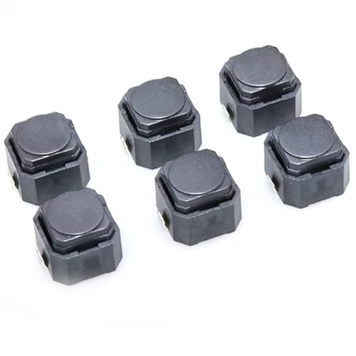 WARFEL Schalter 50 Stück 6 x 6 x 5 H Silent Tact Switch 6 x 6 x 5 mm SMD-Silikon-Tastenschalter Berührungsschalter Höhe 5 mm von WARFEL