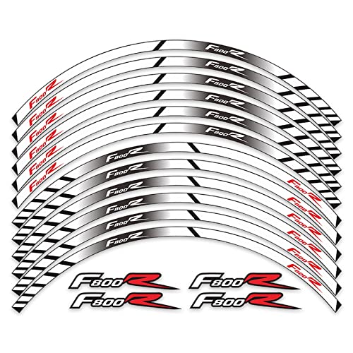 WARFEL Zubehör Für B&M&W F800R F 800R F800 R 12 Streifen Aufkleber Motorrad Reflektierende Aufkleber Mode Reifen Aufkleber Membran Aufkleber von WARFEL
