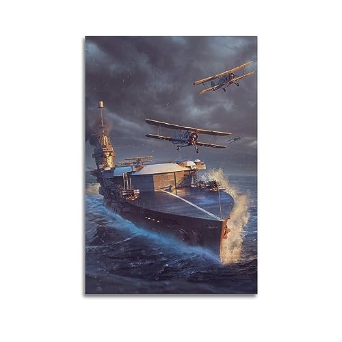 Vintage WWII Battleship Poster HMS Glorious Britain Navy Kriegsschiff dekoratives Gemälde Leinwand Kunst Bild 40 x 60 cm Vintage WWII Battleship Poster HMS Glorious Britain Navy Kriegsschiff dekoratives Gemälde Leinwand Kunst Bild 40 x 60 cm von WARL