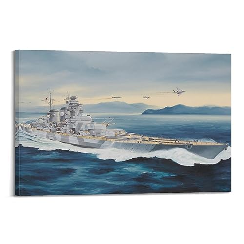 WARL Deutsche Marine Schlachtschiff DKM H-Klasse Schlachtschiff Kriegsschiff dekoratives Gemälde Leinwand Kunst Bild 30 x 45 cm WARL Deutsche Marine Schlachtschiff DKM H-Klasse Schlachtschiff Kriegsschiff dekoratives Gemälde Leinwand Kunst Bild 30 x 45 cm von WARL