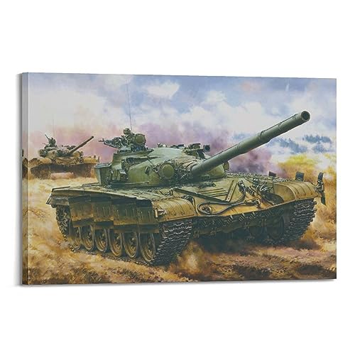 WWII Poster Russischer Hauptkampfpanzer T-72 Ural dekoratives Gemälde Leinwand Kunst Bild 20 x 30 cm WWII Poster Russischer Hauptkampfpanzer T-72 Ural dekoratives Gemälde Leinwand Kunst Bild 20 x 30 cm von WARL