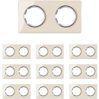 10 Garda Glas- Abdeckrahmen Set: Abdeckrahmen 2fach, waagerecht - beige von WARMON