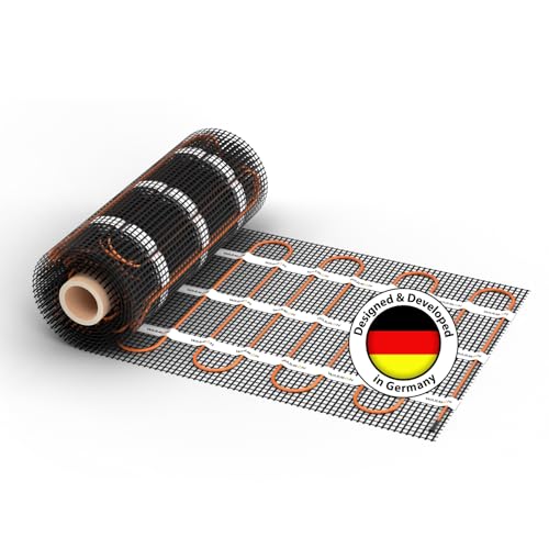 Elektrische Fußbodenheizung: Zweiader-Heizmatte WARMON ULTRA 200 W/m² mit WiFi-Thermostat OKE-25 Touch und schwarzem Garda Glass-Abdeckrahmen, Thermostat:, Mattengröße:3,5 m² Elektrische Fußbodenheizung: Zweiader-Heizmatte WARMON ULTRA 200 W/m² mit WiFi-Thermostat OKE-25 Touch und schwarzem Garda Glass-Abdeckrahmen, Thermostat:, Mattengröße:3,5 m² von WARMON