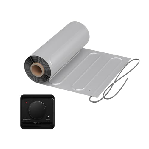 Elektrische Fußbodenheizung: Zweiader-Heizmatte mit Aluminiumfolie WARMON ALU 150 W/m² mit Thermostat AC3082H analog, Mattengröße:8 m² Elektrische Fußbodenheizung: Zweiader-Heizmatte mit Aluminiumfolie WARMON ALU 150 W/m² mit Thermostat AC3082H analog, Mattengröße:8 m² von WARMON