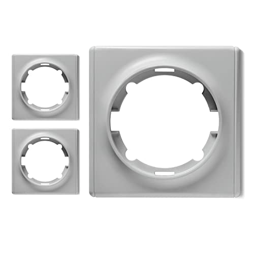 OneKeyElectro Set: 3x Florence Abdeckrahmen Set, Abdeckrahmen für Lichtschalter oder Steckdose 1fach, Unterputz, matt- antifingerprint, Schutzart IP20 - grau von WARMON