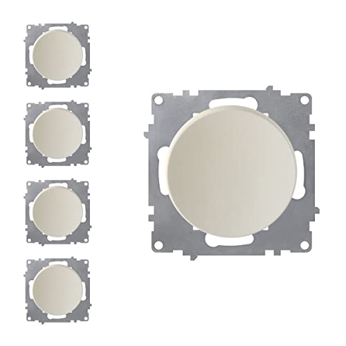 OneKeyElectro Set: 5x Ein-Aus-Lichtschalter Set, Lichtschalter Unterputz, matt-Antifingerprint, Schutzart IP20, 230V/16A, ohne Rahmen - beige von WARMON