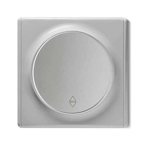 OneKeyElectro Set: Wechselschalter 1fach mit Florence Abdeckrahme, Steuerung ein Licht von zwei Orten, Lichtschalter rund, Unterputz, Schutzart IP20, 230V/16A - grau von WARMON