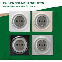 Schuko-Steckdose mit Schraubklemmen, Erdung, 230V/16A, ohne Rahmen, grau von WARMON