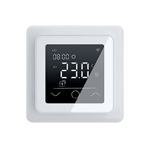 WARMON Design Touchscreen Temperaturregler, Smart Thermostat MCS 750 WiFi für elektronische Fußbodenheizung Amazon Alexa & Google Home in Weiß von WARMON