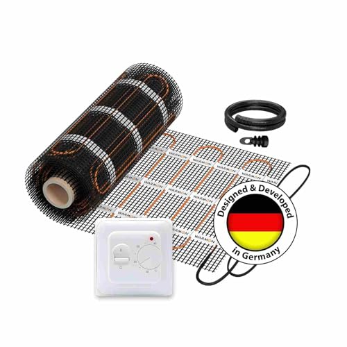WARMON elektrische Wandheizung vertikal: Heizmatte WARMON CLASSIC LIGHT 100 W/m² inkl. Thermostat, Thermostat:TS 25 Analog, Mattengröße:7 m² von WARMON