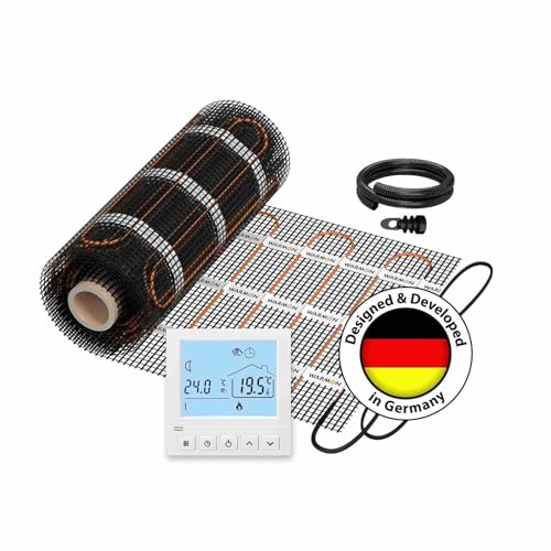 WARMON elektrische Wandheizung vertikal: Heizmatte WARMON CLASSIC LIGHT 100 W/m² inkl. Thermostat, Thermostat:TS 50 digital, Mattengröße:7 m² von WARMON
