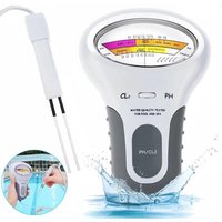 2 in 1 PH-Chlor-Messgeraet Tester, Tragbar Elektronischer Wassertester, Chlorwasser-Qualitaetspruefgeraet CL2 Messung fuer Pool, Aquarium von WARSIONE