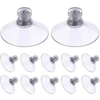 30er-Pack Saugnäpfe mit Gewinde und Rändelmuttern, 41 mm, transparent, für Auto, Camping, Fenster, Sonnenschutz von WARSIONE