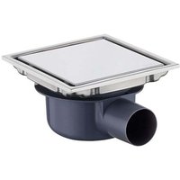Quadratischer Duschablauf, geruchsdichter Bodenablauf, unsichtbar, für positive und negative Strömung geeignet, doppelte Filtration, fliesbar von WARSIONE