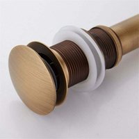 Retro-Spülbeckenablaufstopfen mit Pop-up-Funktion, Klick-Klack-Ablauf ohne Überlauf, bronziertes Messing, universelles Spülbeckenablaufventil, von WARSIONE