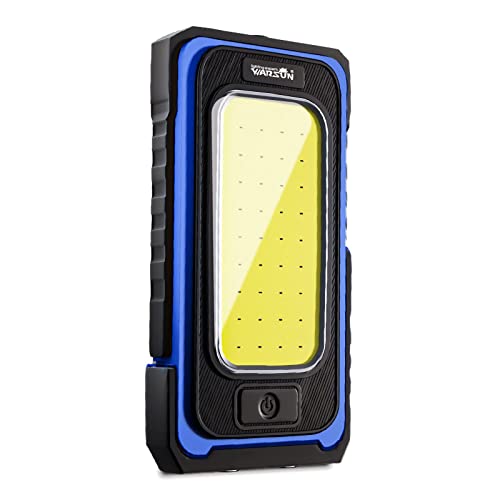 WARSUN Arbeitsleuchte LED COB KFZ Werkstattlampe Wiederaufladbare Akku Werkstatt Handlampe mit Magnet 1500 Lumen Inspektionsleuchte für Auto Reparatur Werkstatt(Blau) von WARSUN