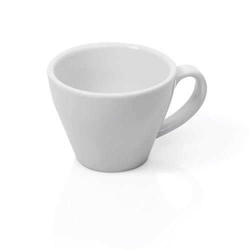 6x Espresso doppio Tasse Obertasse Italia 180 ml weiß, Porzellan, Doppelter Espresso von WAS Germany