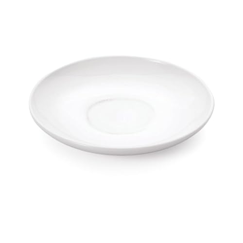 6x Untertasse Uni Ø 13,5 cm, weiß Opalglas von WAS Germany