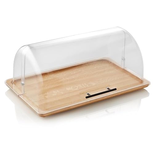 GN Buffetbrett 1/1, PURE, Holz + GN Rolltophaube 1/1, PURE, Höhe 21,5 cm, Polycarbonat von WAS Germany