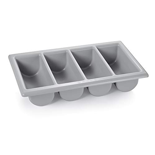 WAS 1518 004 Polyethylen Besteckkasten mit 4 Einteilungen, Länge 53cm, Höhe 10cm von WAS Germany