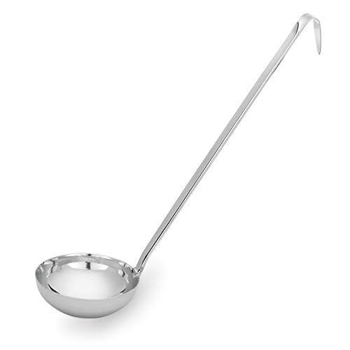 WAS 1550 090 Chromnickelstahl Schöpfkelle, 9cm Durchmesser, 31cm Länge, 0.16 L von WAS Germany