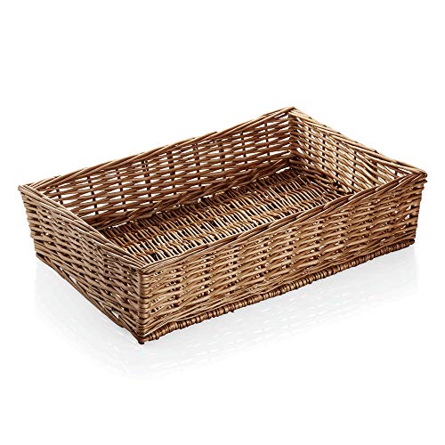 WAS 3137 600 Serie Vollweide Polypropylen Buffetkorb, Rechteckig, 60 cm x 40 cm x 14 cm von WAS Germany