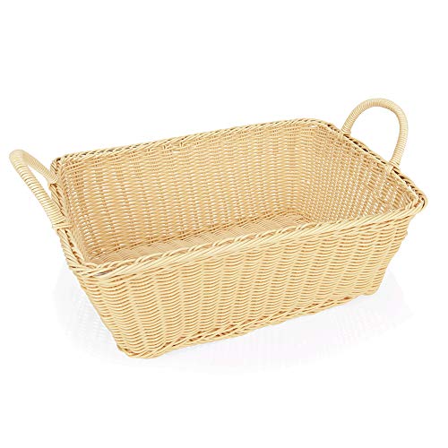 WAS 3145 435 Polypropylen Bufetkorb, Rand mit edelstahldrahtverstärkung und zwei Seitengrifen, 44 cm x 34 cm x 16 cm von WAS Germany