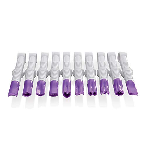 WAS 3156 012 ABS Kunststoff Marzipankneifer Set, Gezackter Rand, Klein, 10cm Länge, Set mit 10 von WAS Germany