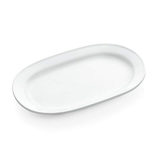WAS 4928 350 Serie Bavaria Porzellan Platte, 35cm Länge, 21cm Breite, 2 Stück von WAS Germany