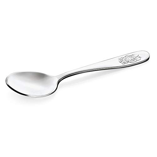 WAS 521 001 Emelie Chromnickelstahl Kinderbesteck Hochglanzpoliert Motif Hund Löfel, Länge 14.5cm, Höhe 3cm von WAS Germany