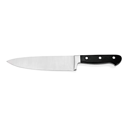 WAS 6100 250 Edelstahl Kochmesser, Dreifach Genietete Kunststoffgriffe, 25cm Klinge Länge von WAS Germany