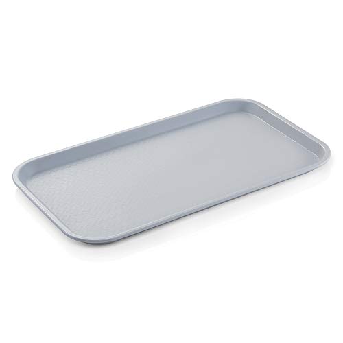 WAS 9283 530 Serie GN 1/1 Polypropylen Tablett mit Lappengrifen, 53 cm x 32.5 cm, Hellgrau von WAS Germany